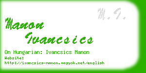 manon ivancsics business card